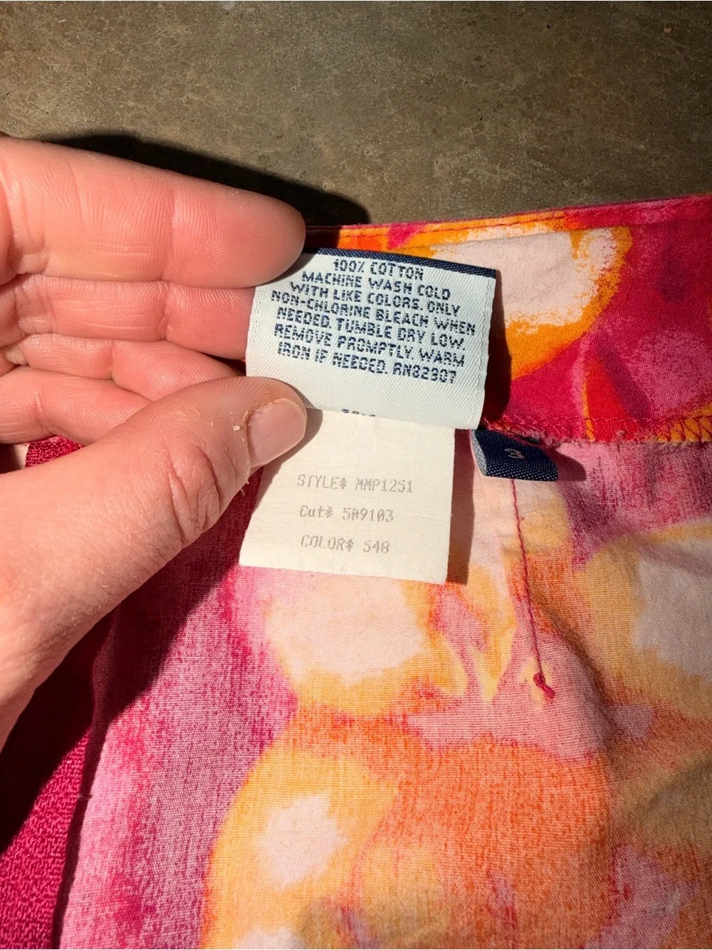 Sideout Floral Mini Skirt Pink Orange Tropical Y2K Summer Women’s Size 3 - Picture 9 of 13